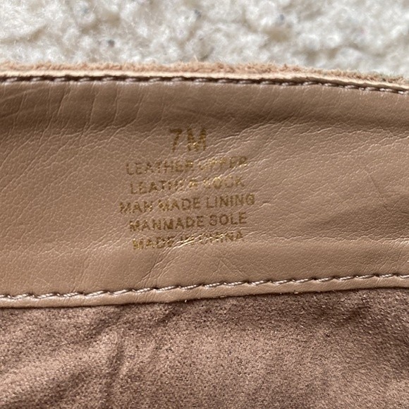 Antonio Melani Tan Suede Leather Wedge Bootie Womens size 7 Zipper Closure - Picture 9 of 16